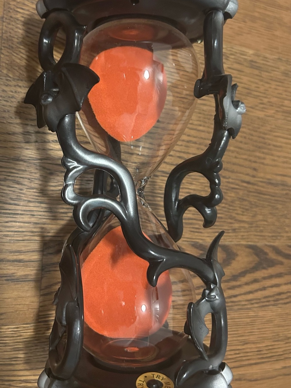 Animated Haunted Hourglass Halloween Prop Dragon Bat Wing Strobe Light Sound